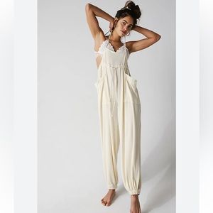 Free People Women’s Dylan Jumpsuit Overalls Cotton Oversized Size Large